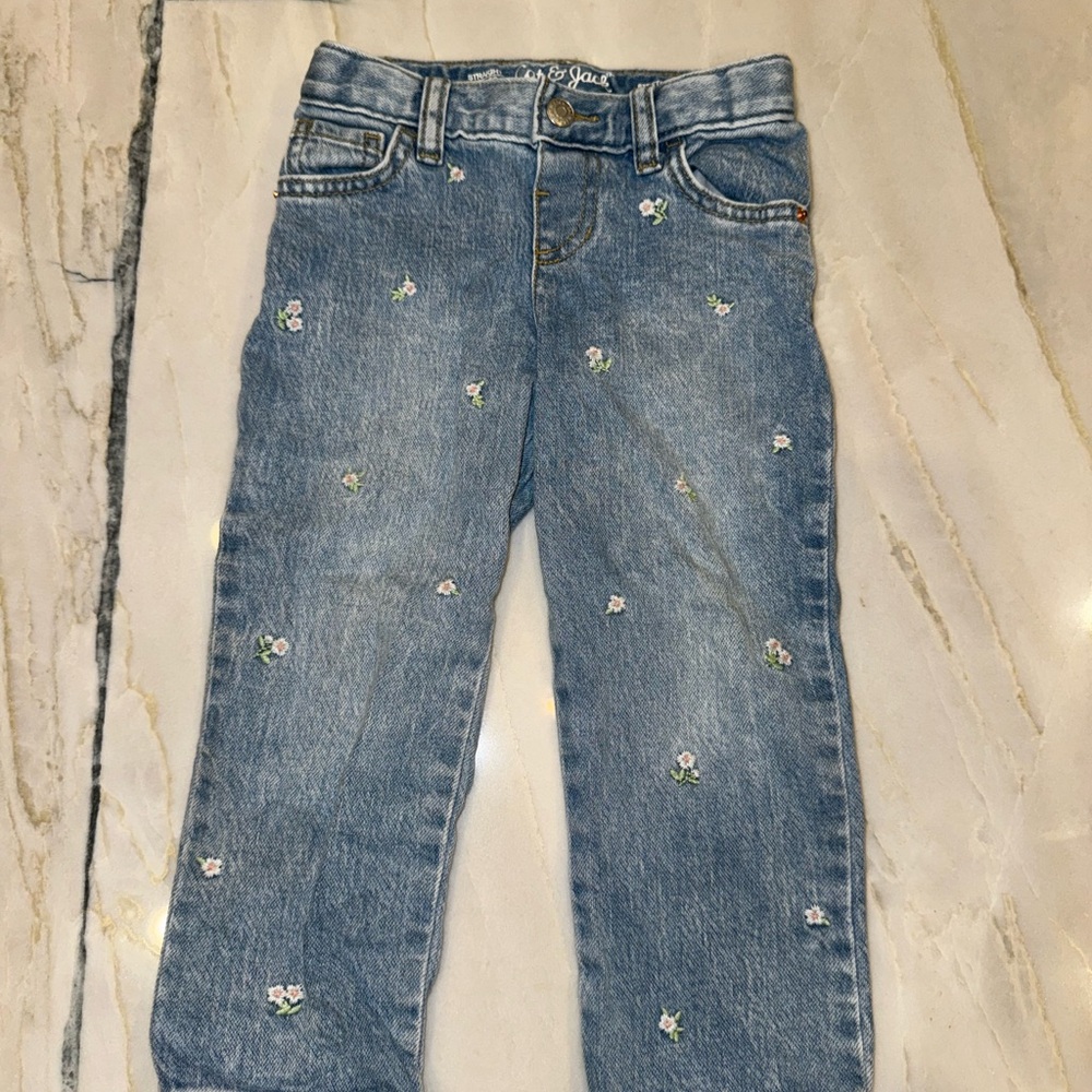 Cat & Jack Floral Embroidery Jeans